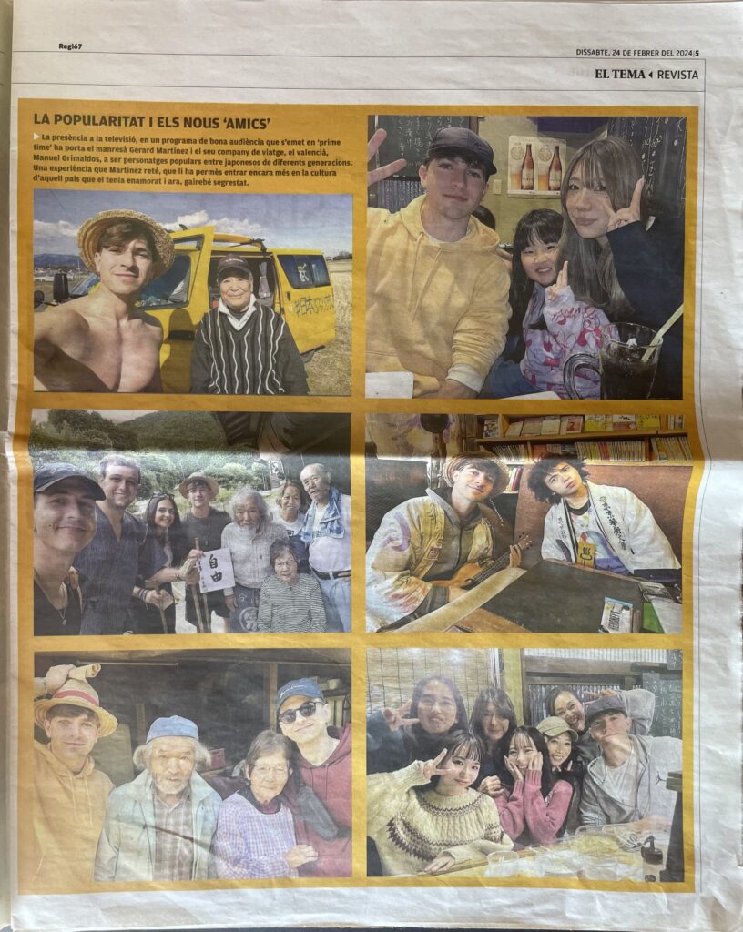 spain, manresa regió7 newspaper about my trip to japan